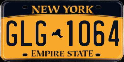 NY license plate GLG1064