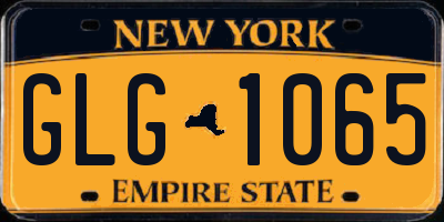 NY license plate GLG1065