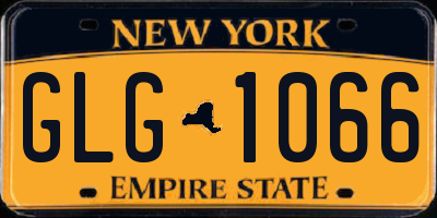 NY license plate GLG1066