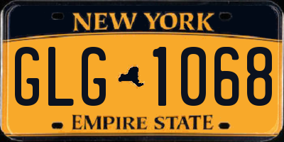 NY license plate GLG1068