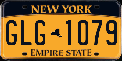 NY license plate GLG1079