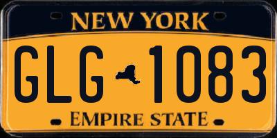 NY license plate GLG1083