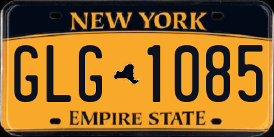 NY license plate GLG1085