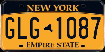 NY license plate GLG1087