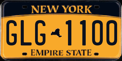 NY license plate GLG1100