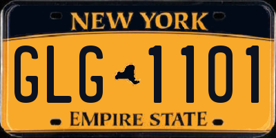 NY license plate GLG1101