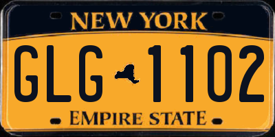 NY license plate GLG1102