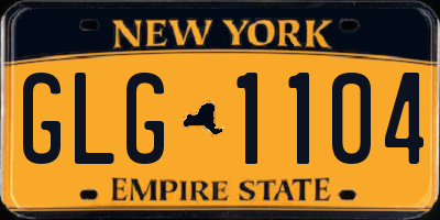 NY license plate GLG1104