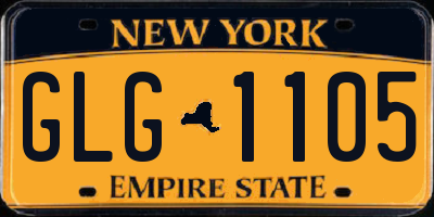 NY license plate GLG1105