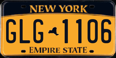 NY license plate GLG1106