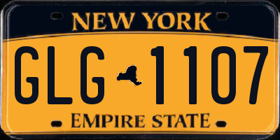 NY license plate GLG1107