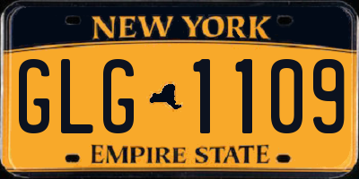 NY license plate GLG1109