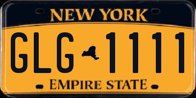 NY license plate GLG1111