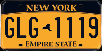 NY license plate GLG1119
