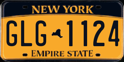 NY license plate GLG1124