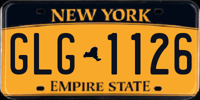 NY license plate GLG1126