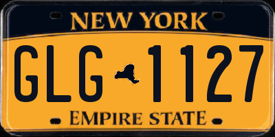 NY license plate GLG1127