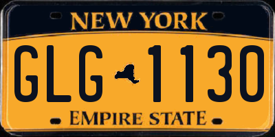 NY license plate GLG1130