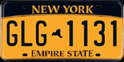 NY license plate GLG1131