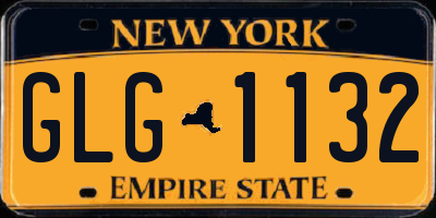 NY license plate GLG1132