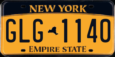 NY license plate GLG1140