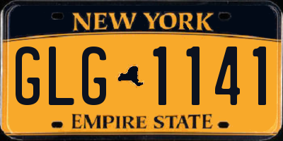 NY license plate GLG1141