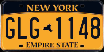 NY license plate GLG1148