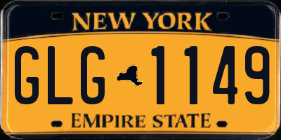 NY license plate GLG1149