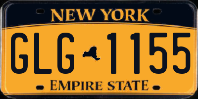 NY license plate GLG1155