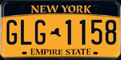 NY license plate GLG1158