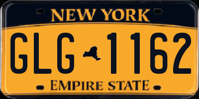 NY license plate GLG1162