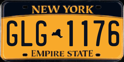 NY license plate GLG1176