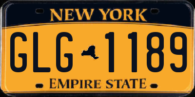 NY license plate GLG1189