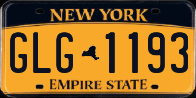 NY license plate GLG1193
