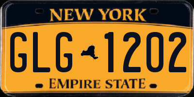 NY license plate GLG1202