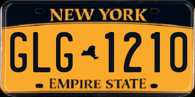 NY license plate GLG1210
