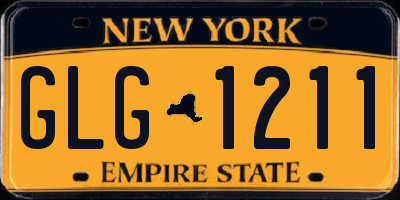 NY license plate GLG1211