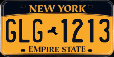 NY license plate GLG1213