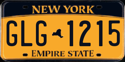 NY license plate GLG1215