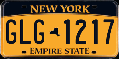 NY license plate GLG1217