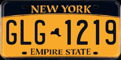 NY license plate GLG1219