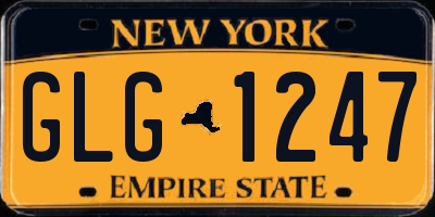 NY license plate GLG1247
