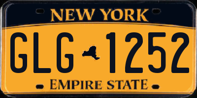 NY license plate GLG1252