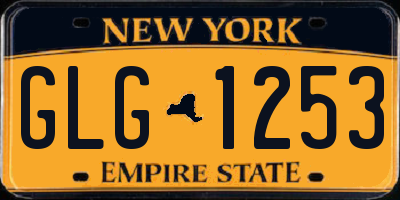 NY license plate GLG1253
