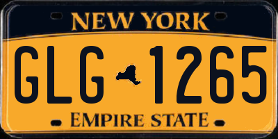 NY license plate GLG1265