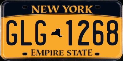 NY license plate GLG1268