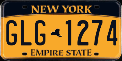 NY license plate GLG1274