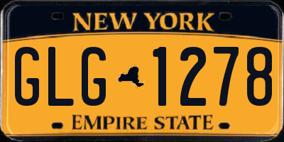 NY license plate GLG1278