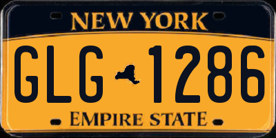 NY license plate GLG1286