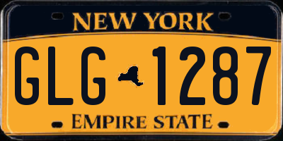 NY license plate GLG1287